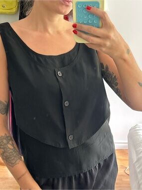 VINTAGE silk layered tank